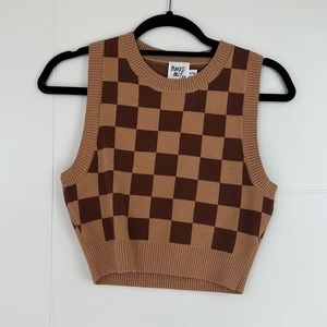 PRINCESS POLLY | checkered sweater vest